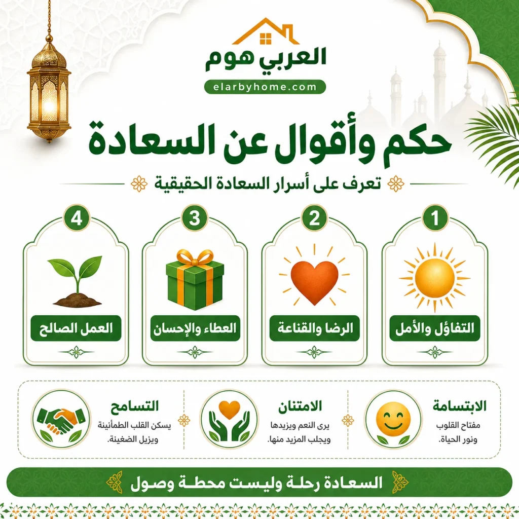 حكم واقوال عن السعادة