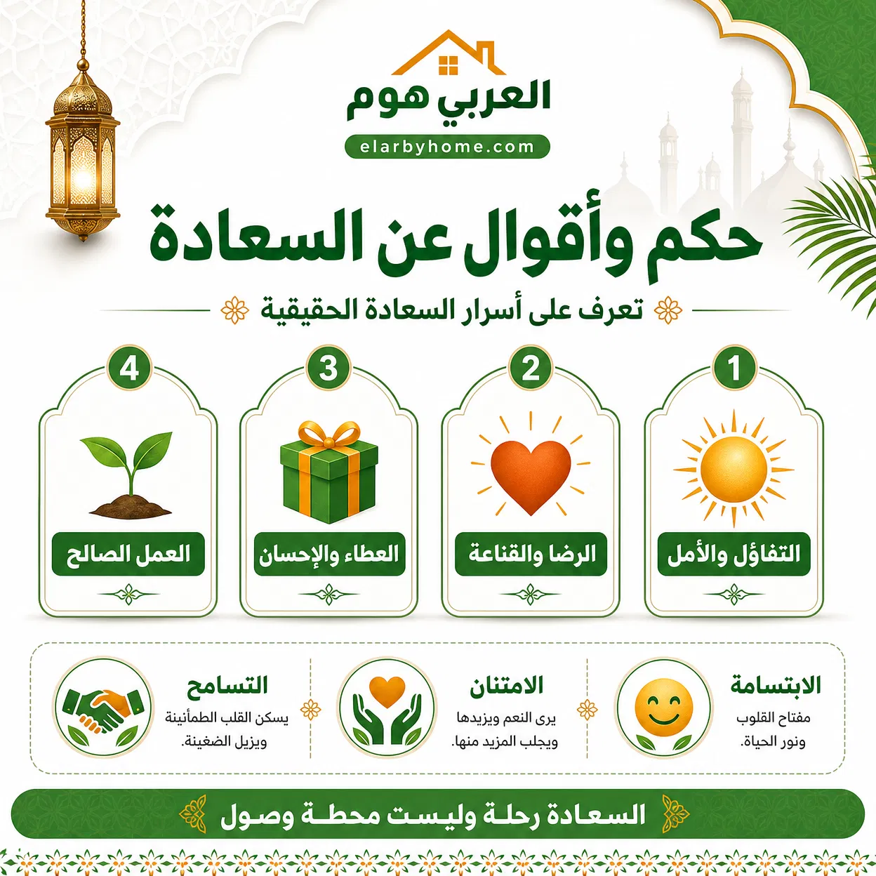 حكم واقوال عن السعادة